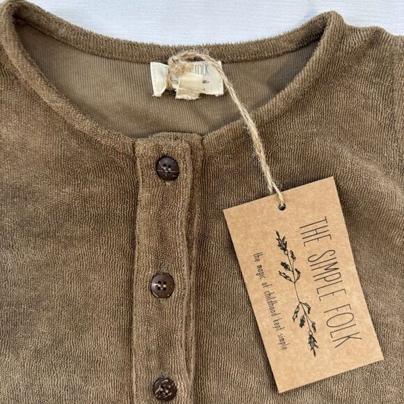 The Simple Folk Romper Size 6-7 The Journey Romper Walnut Unisex NEW WITH TAGS - Picture 2 of 5